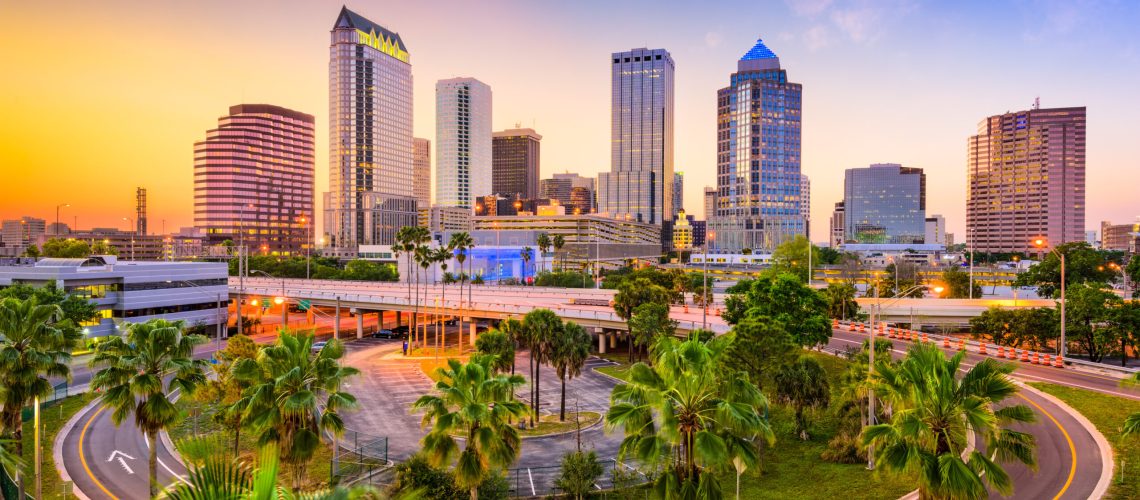 Tampa, Florida, USA downtown skyline.