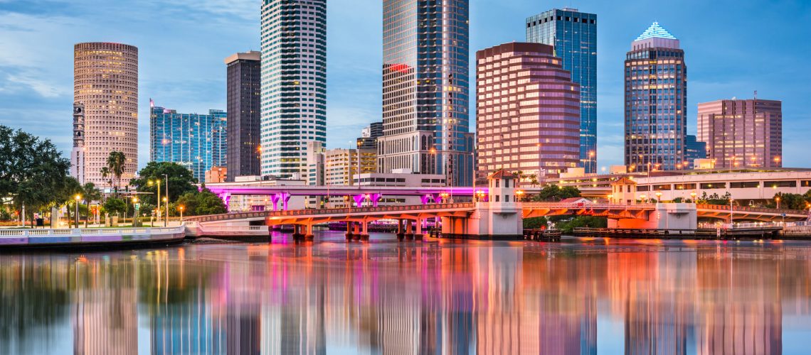 Tampa, Florida, USA downtown skyline.