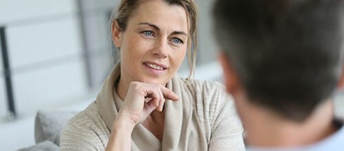Doctor and patient talking about different drug withdrawal symptoms