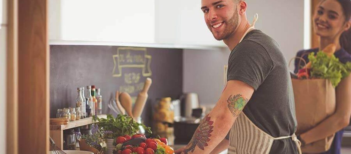 couple cooking after life skills training